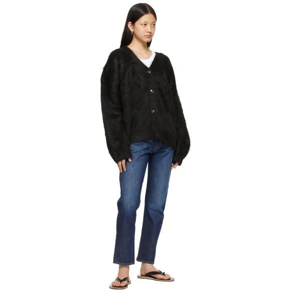 Totême Black Alpaca Biella Cardigan, Sz M - Picture 3 of 11